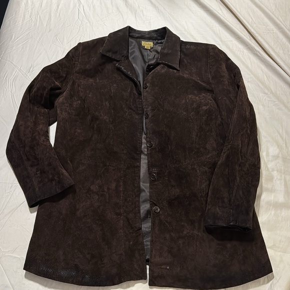 Caslon Woman’s Button-Up Brown 100% Brushed Leather Jacket - Picture 2 of 12